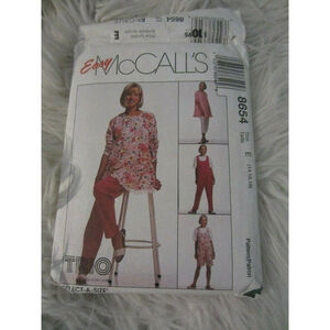 McCall’s 8654 Sewing Pattern – Maternity Tunic, Jumpsuit, & Pants – Sizes 14-18